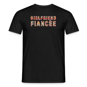 Girlfriend Fiancee Couple Engagement Engaged - Men's T-Shirt - black - Front - AI Model Male 178 light (178cm)