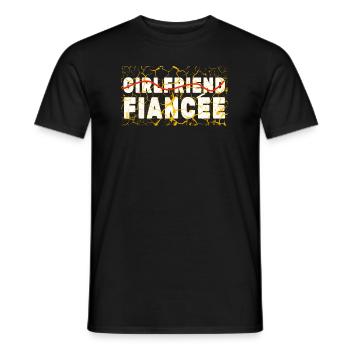 Girlfriend Fiancee Couple Engagement Engaged - Men's T-Shirt - black - Front - AI Model Male 178 light (178cm)