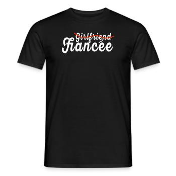 Girlfriend Fiancee Couple Engagement Engaged - Men's T-Shirt - black - Front - AI Model Male 178 light (178cm)