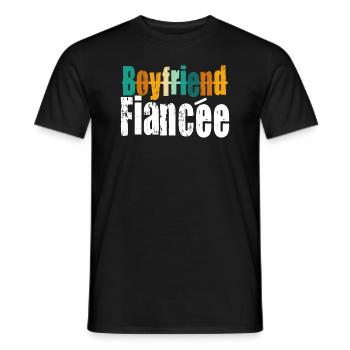 Fiançailles de couple fiancées Hommes Fiancée drôle - T-shirt homme - noir - Devant - AI Model Male 178 light (178cm)