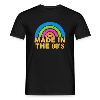 80's La musique des années 80 - T-shirt homme - noir - Devant - AI Model Male 178 light (178cm)