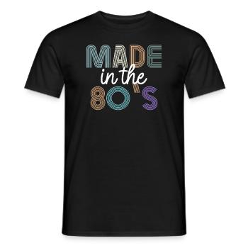 80er Die Musik der 80er Jahre - Männer T-Shirt - Schwarz - Vorne - AI Model Male 178 light (178cm)