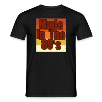 80's The 80s Music - Men's T-Shirt - black - Front - AI Model Male 178 light (178cm)