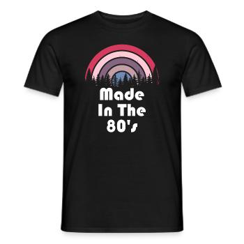 80er Die Musik der 80er Jahre - Männer T-Shirt - Schwarz - Vorne - AI Model Male 178 light (178cm)