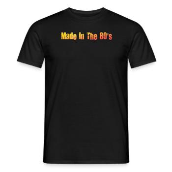 80's The 80s Music - Men's T-Shirt - black - Front - AI Model Male 178 light (178cm)