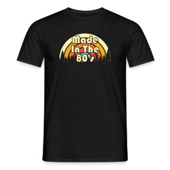 80's The 80s Music - Men's T-Shirt - black - Front - AI Model Male 178 light (178cm)