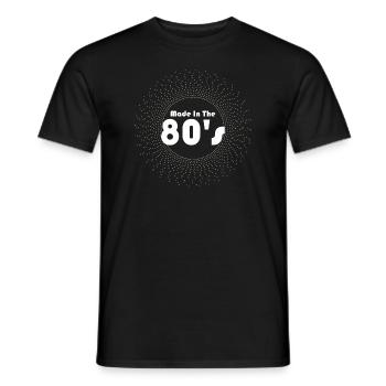 80's The 80s Music - Men's T-Shirt - black - Front - AI Model Male 178 light (178cm)
