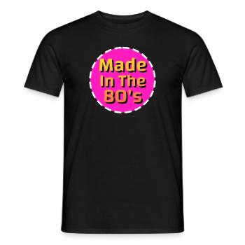 80's The 80s Music - Men's T-Shirt - black - Front - AI Model Male 178 light (178cm)