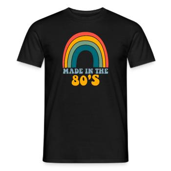 80's La musique des années 80 - T-shirt homme - noir - Devant - AI Model Male 178 light (178cm)