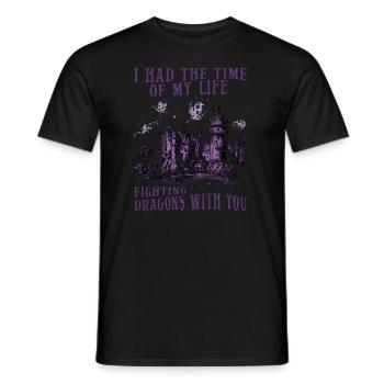 I Had The Time Of My Life Fighting Dragons - Men's T-Shirt - black - Front - AI Model Male 178 light (178cm)