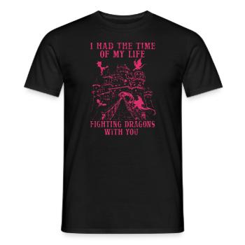I Had The Time Of My Life Fighting Dragons - Men's T-Shirt - black - Front - AI Model Male 178 light (178cm)