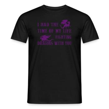 I Had The Time Of My Life Fighting Dragons - Men's T-Shirt - black - Front - AI Model Male 178 light (178cm)
