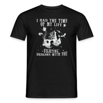 I Had The Time Of My Life Fighting Dragons - Men's T-Shirt - black - Front - AI Model Male 178 light (178cm)