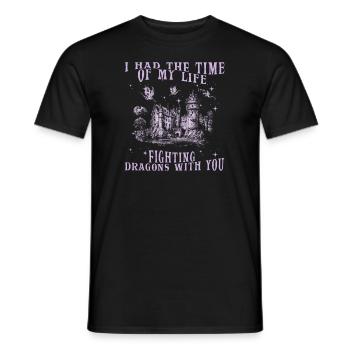 I Had The Time Of My Life Fighting Dragons - Men's T-Shirt - black - Front - AI Model Male 178 light (178cm)