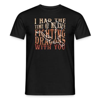 I Had The Time Of My Life Fighting Dragons - Men's T-Shirt - black - Front - AI Model Male 178 light (178cm)