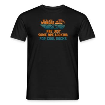 Wandern Sie auf der Suche nach kühlen Felsen - Männer T-Shirt - Schwarz - Vorne - AI Model Male 178 light (178cm)