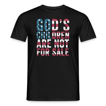 Gottes Kinder sind nicht käuflich zu erwerben - Männer T-Shirt - Schwarz - Vorne - AI Model Male 178 light (178cm)