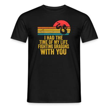 I Had The Time Of My Life Fighting Dragons - Men's T-Shirt - black - Front - AI Model Male 178 light (178cm)