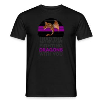 I Had The Time Of My Life Fighting Dragons - Men's T-Shirt - black - Front - AI Model Male 178 light (178cm)