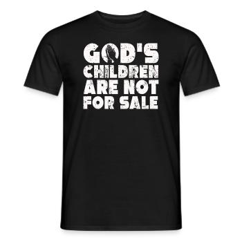 God's Children Are Not For Sale Christian Children - Men's T-Shirt - black - Front - AI Model Male 178 light (178cm)