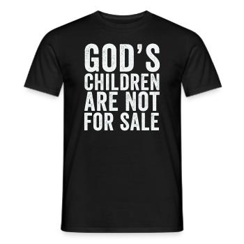 God's Children Are Not For Sale Christian Children - Men's T-Shirt - black - Front - AI Model Male 178 light (178cm)