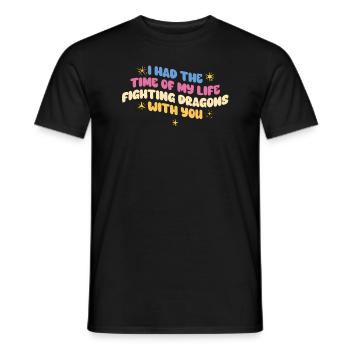 I Had The Time Of My Life Fighting Dragons - Men's T-Shirt - black - Front - AI Model Male 178 light (178cm)