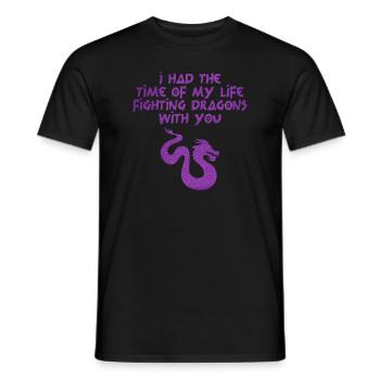I Had The Time Of My Life Fighting Dragons - Men's T-Shirt - black - Front - AI Model Male 178 light (178cm)