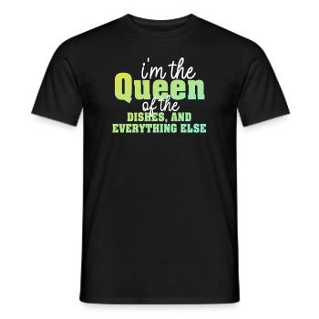 Reine de la lessive, de la vaisselle et de tout le reste - T-shirt homme - noir - Devant - AI Model Male 178 light (178cm)