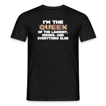 Reine de la lessive, de la vaisselle et de tout le reste - T-shirt homme - noir - Devant - AI Model Male 178 light (178cm)