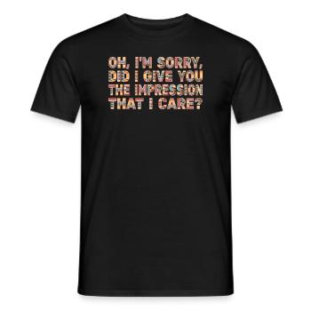 Indifference Sarcasm Different Attitude - Men's T-Shirt - black - Front - AI Model Male 178 light (178cm)