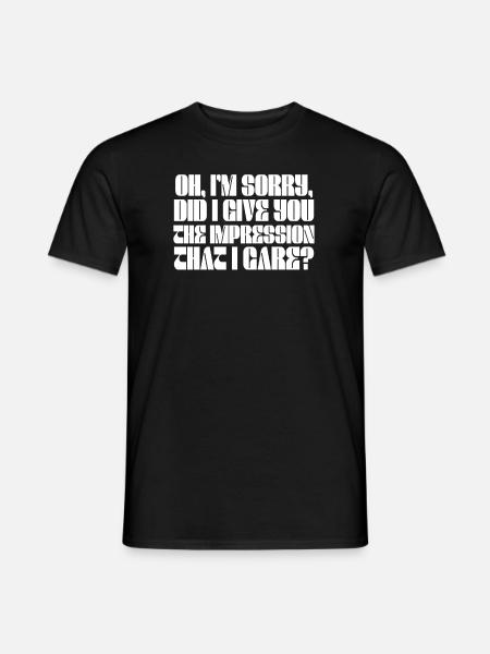 Indifference Sarcasm Different Attitude - Men's T-Shirt - black
