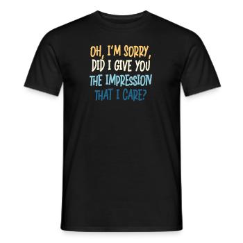 Indifference Sarcasm Different Attitude - Men's T-Shirt - black - Front - AI Model Male 178 light (178cm)
