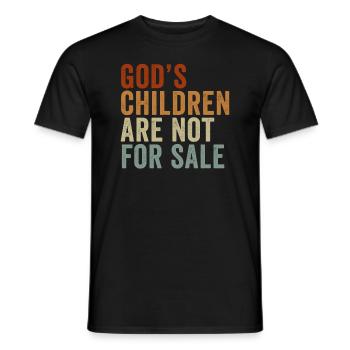 Gottes Kinder sind nicht käuflich zu erwerben - Männer T-Shirt - Schwarz - Vorne - AI Model Male 178 light (178cm)