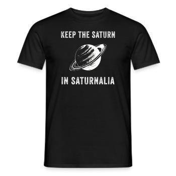 Saturnalia Keep Saturn In Ancient Roman Empire - Men's T-Shirt - black - Front - AI Model Male 178 light (178cm)