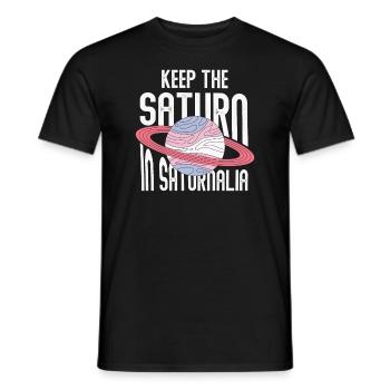 Saturnalia Keep Saturn In Ancient Roman Empire - Men's T-Shirt - black - Front - AI Model Male 178 light (178cm)