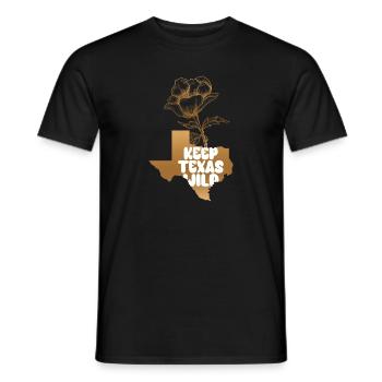 Wildflower Fields Wildflowers Bluebonnet Texas - Men's T-Shirt - black - Front - AI Model Male 178 light (178cm)