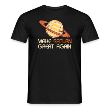 Saturn Space Planet Solar System Ancient Roman - Men's T-Shirt - black - Front - AI Model Male 178 light (178cm)