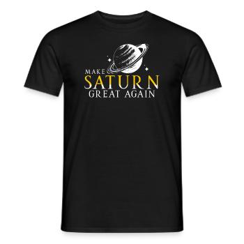 Saturn Raum Planet Sonnensystem Antike Römer - Männer T-Shirt - Schwarz - Vorne - AI Model Male 178 light (178cm)
