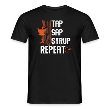 Ahornbaum-Essenz Männer Frauen Lustige Sugaring-Saison - Männer T-Shirt - Schwarz - Vorne - AI Model Male 178 light (178cm)