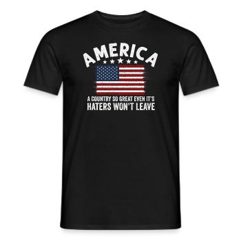 Amerika Ein so großartiges Land Patriotisch USA - Männer T-Shirt - Schwarz - Vorne - AI Model Male 178 light (178cm)