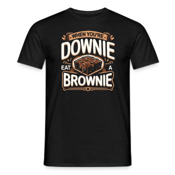 Brownie Saying - Men's T-Shirt - black - Front - AI Model Male 178 light (178cm)