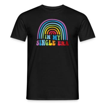 In meiner Single-Ära Lustiges Single-Leben - Männer T-Shirt - Schwarz - Vorne - AI Model Male 178 light (178cm)