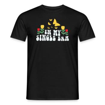 Dans mon ère de célibataire drôle de vie de célibataire - T-shirt homme - noir - Devant - AI Model Male 178 light (178cm)