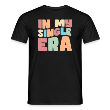 In meiner Single-Ära Lustiges Single-Leben - Männer T-Shirt - Schwarz - Vorne - AI Model Male 178 light (178cm)