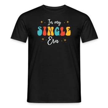 In meiner Single-Ära Lustiges Single-Leben - Männer T-Shirt - Schwarz - Vorne - AI Model Male 178 light (178cm)