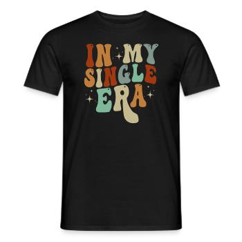 In meiner Single-Ära Lustiges Single-Leben - Männer T-Shirt - Schwarz - Vorne - AI Model Male 178 light (178cm)