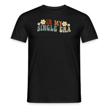 In meiner Single-Ära Lustiges Single-Leben - Männer T-Shirt - Schwarz - Vorne - AI Model Male 178 light (178cm)