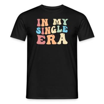 In meiner Single-Ära Lustiges Single-Leben - Männer T-Shirt - Schwarz - Vorne - AI Model Male 178 light (178cm)