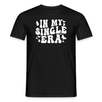In meiner Single-Ära Lustiges Single-Leben - Männer T-Shirt - Schwarz - Vorne - AI Model Male 178 light (178cm)