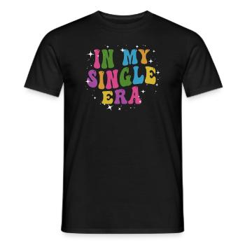 In meiner Single-Ära Lustiges Single-Leben - Männer T-Shirt - Schwarz - Vorne - AI Model Male 178 light (178cm)
